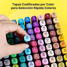 Marcadores profesionales de arte y diseño: juego de 80 colores, puntas dobles para detallar y sombrear, tinta a base de alcohol: juego de marcadores de punta doble, con tinta permanente, puntas finas y biseladas, mezcla suave y secado rápido. - Negro - Ver 7
