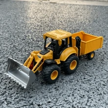 Mainan Truk Ekskavator Geser Inersia Warna Kuning dengan Bak Pengangkut Miring, Model Kendaraan Teknik Terbuat dari Bahan ABS, Tanpa Baterai, Cocok untuk Anak Laki-laki dan Perempuan, Hadiah Ulang Tahun yang Luar Biasa - MultiWarna - View 6