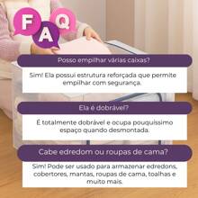 Kit 2 Caixas Organizadoras Multiuso com Zíper para Roupas Toalhas Roupa de Cama Saco Organizador Cobertor Casacos