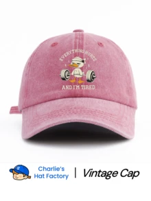 1pc Washed Baseball Cap With "Sweat Duck" Pattern, Classic Casual Retro Style, Soft Sweat-Absorbing Strap, Adjustable Size, Lightweight & Versatile, Suitable For Outdoor Sports, Gym Workout, Daily Wear, Gatherings & Vacations, Perfect Gift For Family And Friends - DUCK - View 19