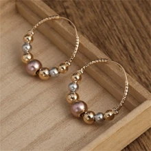 1 par de pendientes de bolas doradas circulares de moda, accesorios de joyería de lujo para bodas y aniversarios