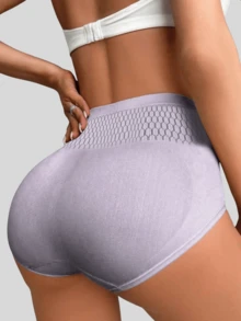 Set 2 Panty Faja Mujer Calzon Levanta Gluteos Boxer Moldeado - Lila Púrpura - Ver 3