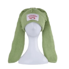 1PC Winter Knitted Hats For Women Cute Rabbit Ear Soft Warm Thick Acrylic Luxury Coupleboy Label Beanies Skullies Personalized Casual Party Couples Hats - Multicolor - View 25