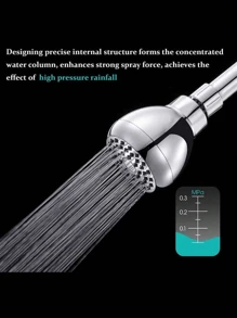Modern Adjustable Angle Water-Saving Shower Nozzle, 3-Inch Shower Head (Silver), High-Pressure Shower Head, Suitable For Home, Dormitory, RV Bathroom, Hotel, Bathhouse - Fashionable Design, Portable