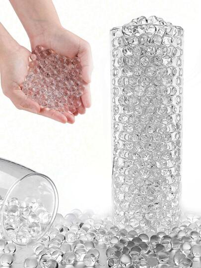 100,000 perlas de hidrogel transparentes, perlas de relleno para jarrones, perlas de agua para hidroponía, decoraciones centrales para bodas, arreglos florales, rellenos para jarrones