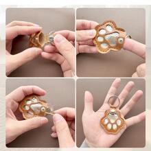 1 件宠物掉毛收纳钥匙扣，猫狗毛发收纳袋，皮革宠物毛发收纳包 - 彩色 - 查看 10