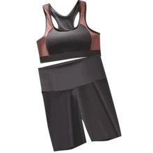 Conjunto de ropa deportiva para yoga de seda de hielo para damas: conjunto de dos piezas (sutién deportivo y pantalón corto en ángulo plano). Diseñado con materiales transpirables y cómodos, sin marcas visibles, con efecto de acercamiento y soporte superior. - Gris oscuro - Ver 1
