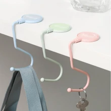 1pc Morandi Color Desktop Hook, Backpack Hook, No Adhesive Required, Rotatable, Exquisite Hook, Fashionable Desktop Hook, No Drilling Required, Exquisite Gift, Convenient To Carry, Simple Hook, Office Supplies,School Supplies,Back To School