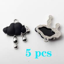 Set de 5/10 piezas de adorables colgantes con forma de nube, materiales para hacer joyas DIY para pulseras, collares, tobillleras, adecuado para artesanía de joyas de playa y vacaciones de verano, pulseras hechas a mano, ideal como regalo y uso diario