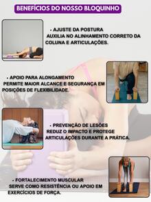 Yoga Pilates Block 10 X 20 X 7.5cm Physical Therapy Stretching Brick - Black - View 3