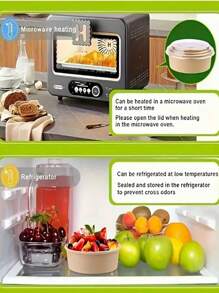 50 Stück verdickte Einweg-Schüsseln aus Kraftpapier, 500 ml, 16 oz, wasserdicht, Lunchbox, Suppenschüssel, Salatglas, geeignet für die Küche zu Hause, Restaurant zum Mitnehmen, Picknick, Küchenbedarf, Lebensmittelverpackungsmaterialien, runde Verpackungsbox