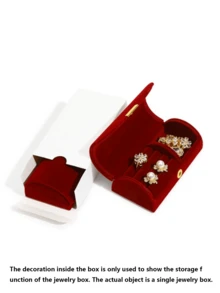 1pc Elegant Jewelry Box, Multifunctional Small Jewelry Storage Box, Makeup Box, Earring, Ring, Necklace Organizer, Travel Jewelry Organizer, Essential For Girlfriend, Suitable For School, Vacation, Travel - Multicolor - View 17