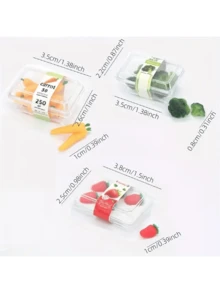 1 caja Set de frutas y verduras miniatura realistas para casa de muñecas: accesorios de decoración para supermercado, tienda de conveniencia, cocina en escala 1:12 para Set de roles (colores y estilos aleatorios) - Multicolor - Ver 8