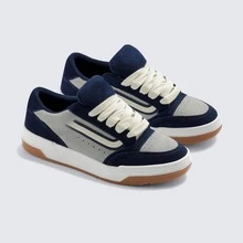 Hylane Men's And Women's White Black Unisex Stylish Comfortable Sneakers New Release - 藏蓝色 - 查看 2