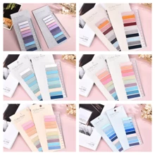 3200pcs/1600pcs/800pcs/200pcs, Morandi Color Adhesive Label, Index Sticker, Stickers Autocollants, Page Marking, Morandi Color Semi Transparent Writable Bookmarks And Reusable Bookmark Labels, Beautiful Ribbon Index Labels, European And American Retro Fluorescent PET Transparent Self-Adhesive Notes, Encoded Adhesive Labels
