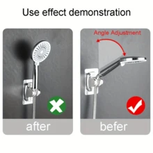 135°旋转铜制角度淋浴喷头弯头，带手持淋浴喷头，1/2英寸旋转淋浴连接器 - 彩色 - 查看 5