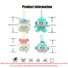 Sanrio Authentic Sanrio Characters Doll(Kitty 50th Anniversary Edition), Keychain Kitty, Kuromi,Marumofubiyori, Hangyodon,Cute Labu Anime Plush Charm, Easter,Mother's Day And Other Holiday Gifts,Bag & Backpack Car Key Ring For Women,Sanrio Peripherals