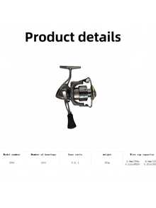 1pc Metal Fishing Reel, Suitable For Various Lure Rods, Smooth Line Release, Comfortable Grip, Spinning Reel, Casting Reel - Multicolor - View 9