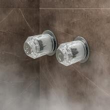 Juego de Llaves Para Regadera transparentes cristal acrílico repuesto doble comando para baño diseño moderno durable fácil instalar controlar agua