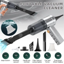 Aspirateur portable pour la maison et la voiture, rechargeable par USB, sans fil, ultra-puissant, nettoyeur de poussière, convient pour une utilisation intérieure et domestique