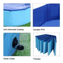 Banheira Piscina Para Cães Pet Em Pvc Antideslizante 80 x 20 cm 100 litros