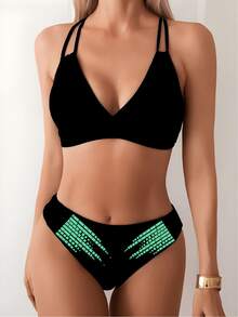 Bikini Bottom Classic Printed Bikini Bottoms Modest High Waist High Waist Thong Sunkini Wide Side Beachwear Women's Bikini Bottoms Swimsuit Sunkini.