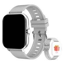 1pc Silicone Band Smart Watch With Wireless Calling, Step Tracker, Calorie Counter, Multi-Sport Modes, Remote Camera, Music Control, Alarm, Notification, 1.83" Full Touch Screen Compatible With Smartphones, Upgraded Version Suitable As A Gift