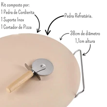 Forma Refratária Pizza Pedra Churrasqueira Forno