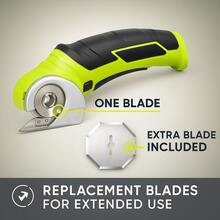 Rechargeable 4V 2000mAh Electric Box Cutter For Cardboard, Fabric, Carpet, Leather, Paper, Plastic, Packages, Rotary Cutter