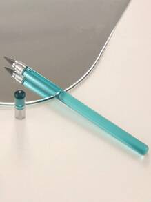 1 pieza Lápiz transparente de acrílico con mango duradero, irrompible, sin necesidad de afilar, para dibujar y escribir, suministro para estudiantes, de regreso a la escuela