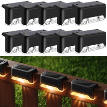 16 paquetes de luces solares para exteriores, luces decorativas impermeables para exteriores, luces solares para jardín, luces solares para vallas, luces solares para escaleras, luces LED de ambiente navideño, para escaleras, vallas, jardín, balcón, patio y senderos exteriores