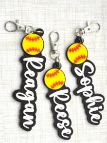 单包装可定制姓名和多种运动选择 3D 打印塑料个性化钥匙扣/包挂件，运动主题多色迷你球礼品配件，适合生日、周年纪念日、毕业典礼、比赛日等场合，经久耐用，可雕刻，不锈钢材质，色彩缤纷，可爱，趣味十足，卡哇伊，千禧年风格，时尚，男女皆宜，休闲百搭，可定制，个性化，独一无二，是送给他的理想礼物，也是送给她的理想礼物，适合送给男朋友、女朋友、家人、朋友，旅行配件。 - 彩色 - 查看 5