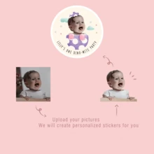 12/35张定制照片儿童生日贴纸 | 个性化生日贴纸 | 定制儿童生日贴纸 | 恐龙主题贴纸 | 派对礼品 | 礼品包装贴纸 | 礼品贴纸 - 藍色和紫色 - 查看 10