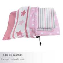 DuVlo Sábana De Cajón + 2 Fundas De Almohada Microfibra + Bolsita tacto algodón, de microfibra súper suave, diseños modernos, todas las medidas, Individual, Matrimonial, Queen y King - Estrellas - Ver 6