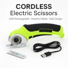 Rechargeable 4V 2000mAh Electric Box Cutter For Cardboard, Fabric, Carpet, Leather, Paper, Plastic, Packages, Rotary Cutter