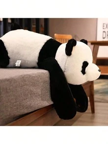 Búp bê gấu trúc nhồi bông dễ thương, chân thực mới, búp bê nhồi bông mềm mại và đáng yêu, trang trí phòng, quà tặng hoàn hảo cho bạn bè, gia đình và sinh nhật trẻ em - Đen và trắng - Xem 2