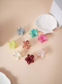 8 قطعة/مجموعة، 4 سم قطر، مشابك شعر بشكل زهرة ذات نمط رخامي - إكسسوارات شعر ذيل الحصان - تصميم أنيق وجميل، مناسبة للارتداء اليومي والكريسماس والمدرسة والجامعة، مشابك شعر مخلبية للموضة في فصل الخريف والشتاء للإجازات والملابس النسائية