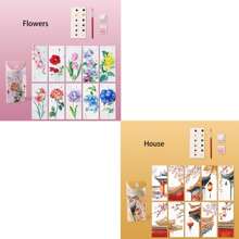 10 ورقة/طقم مجموعة دليل كتاب بورق مائي DIY لوحة مائية, دفتر مائي محمول, علامة كتاب مصنوعة يدويًا, ورق تلوين ملائم كهدايا الأعياد, عودة إلى المدرسة, لوازم مدرسية