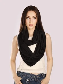 1pc Women's Solid Color Silky Soft Travel/Photo Shawl, Versatile Simple Fashion Neck Scarf