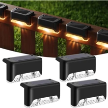 16 paquetes de luces solares para exteriores, luces decorativas impermeables para exteriores, luces solares para jardín, luces solares para vallas, luces solares para escaleras, luces LED de ambiente navideño, para escaleras, vallas, jardín, balcón, patio y senderos exteriores