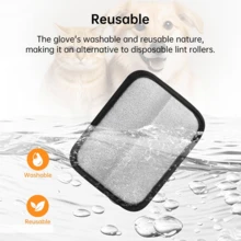 1 件可重复使用静电宠物毛发去除手套，适用于沙发、家具、地毯、汽车座椅