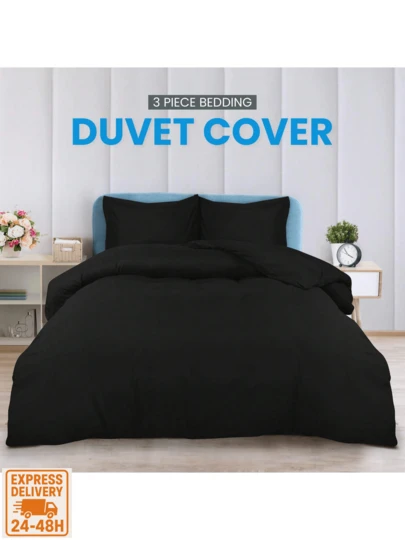 Utopia Bedding [ EXPRESS DELIVERY ] Microfiber Polyester Duvet Cover Set With Two 50*75 Cm Pillowcases – Fade‑Resistant, Shrink‑Proof Zippered Quilt Cover For Single, Double, King & Super King Beds – Hotel‑Quality, Machine Washable, All‑Season Bedding