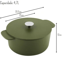 Caçarola Ferro Fundido Esmaltada Indução Cerâmica Gás premium