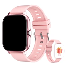 1pc Silicone Band Smart Watch With Wireless Calling, Step Tracker, Calorie Counter, Multi-Sport Modes, Remote Camera, Music Control, Alarm, Notification, 1.83" Full Touch Screen Compatible With Smartphones, Upgraded Version Suitable As A Gift