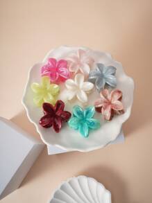 8 قطعة/مجموعة، 4 سم قطر، مشابك شعر بشكل زهرة ذات نمط رخامي - إكسسوارات شعر ذيل الحصان - تصميم أنيق وجميل، مناسبة للارتداء اليومي والكريسماس والمدرسة والجامعة، مشابك شعر مخلبية للموضة في فصل الخريف والشتاء للإجازات والملابس النسائية