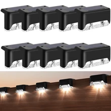 16 paquetes de luces solares para exteriores, luces decorativas impermeables para exteriores, luces solares para jardín, luces solares para vallas, luces solares para escaleras, luces LED de ambiente navideño, para escaleras, vallas, jardín, balcón, patio y senderos exteriores