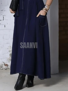 Vestido Feminino Longo Regata Com Cinto Da Mesma Peça Moderno Elegante OUTONO INVERNO 2025/FESTA/ELEGANCIA/TENDENCIA/MODA GRINGA/MODA EVANGELICA