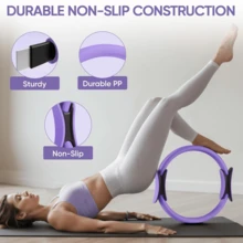 1 Set Pilates Training Equipment, Pilates Training Kit 5 Pcs, Including Pilates Ring, Pilates Resistance Bands, Yoga Stretching Assist Strap, Yoga Stretching Loop, 25cm Matte Anti-Burst Yoga Ball, Women's Home Pilates Gear, Fitness & Body Shaping - Multiple Colors - View 3