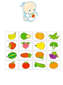Christmas Decoration 1 Pc Children's Puzzle Baby Matching Card Early Education Cognitive Card, Vegetables And Fruits, Transportation, Daily Necessities, Animal Cognitive Puzzle Boys And Girls Toys School, Student,Stationery,School Supplies