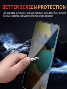 4 件/套 OPPO/Vivo 手机屏幕隐私钢化玻璃保护膜，9H 高清，防水、防油、防指纹、防偷窥、防爆，兼容手机壳。 - 黑色 - 查看 7